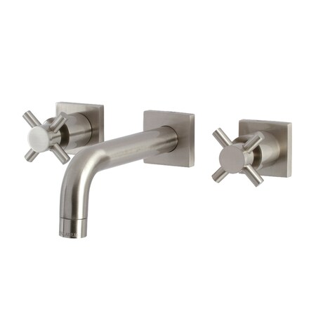 Kingston Brass KS6128DX Two-Handle Wall Mount Bathroom Faucet, Brushed Nickel KS6128DX